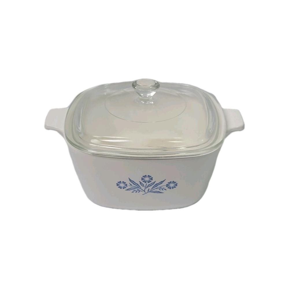 Corning Ware Blue Cornflower P-1 3/4-B 1 3/4 Qt Casserole Dish With Lid